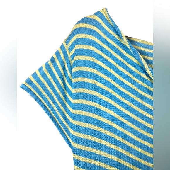 Krimson Klover Cowl Neck Stripe Patchwork Chevron A-Line Sweater Dress Small - Picture 3 of 7